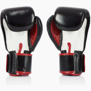 Guantoni Muay Thai Fairtex BGV1 Nero-bianco-rosso