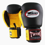 Gants de Muay Thai Twins Special BGVL3 Noir-Jaune