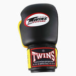 Gants de Muay Thai Twins Special BGVL3 Noir-Jaune