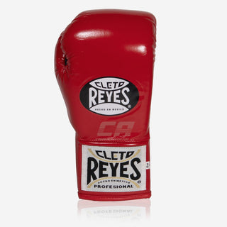 Gants de boxe Cleto Reyes Safetec CB4 Rouge-noir avec lacets