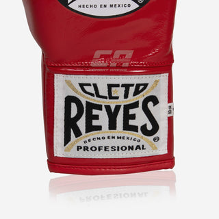 Gants de boxe Cleto Reyes Safetec CB4 Rouge-noir avec lacets