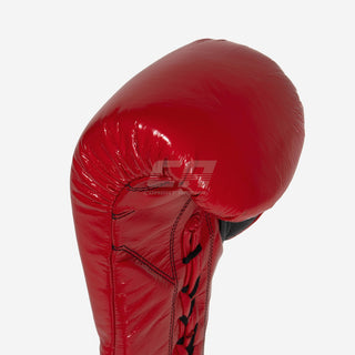 Gants de boxe Cleto Reyes Safetec CB4 Rouge-noir avec lacets