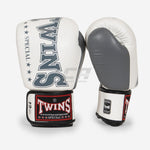 Thaibokshandschoenen Twins Special BGVL 8 Wit-grijs