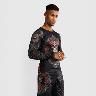 Rashguard Venum Santa Muerte 5.0 maniche lunghe Nero-Oro-Combat Arena