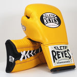 Bokshandschoenen Cleto Reyes Safetec CB4 Geel met veters