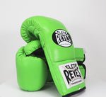 Gants de boxe Cleto Reyes Professionnel CB2 Vert tilleul avec lacets