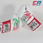 Gants de boxe Cleto Reyes Professionnel CB2 Blanc-rouge Mexicain avec lacets